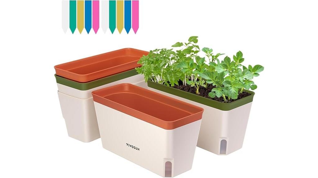 self watering planters four pack