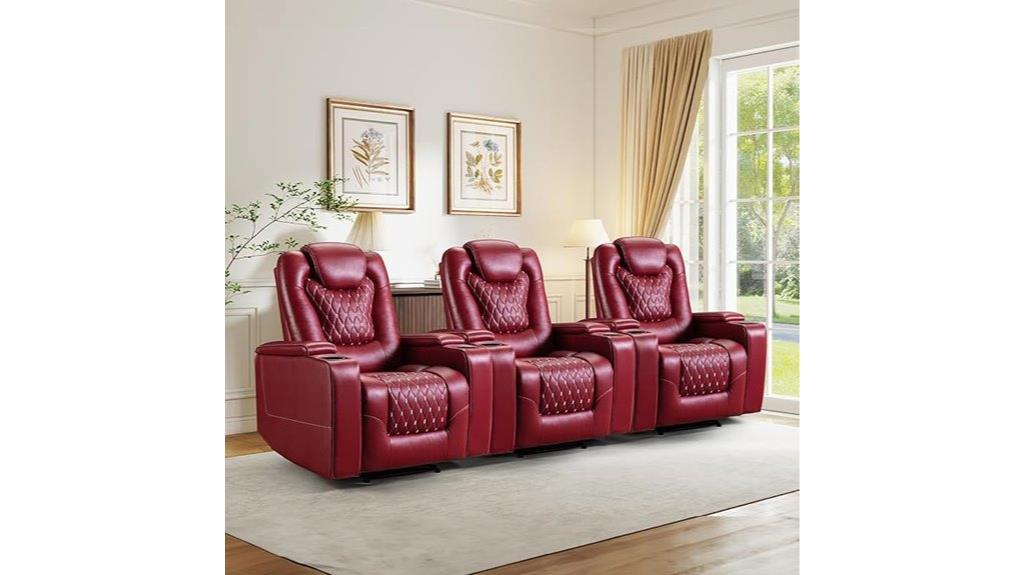 set of three recliner chairs