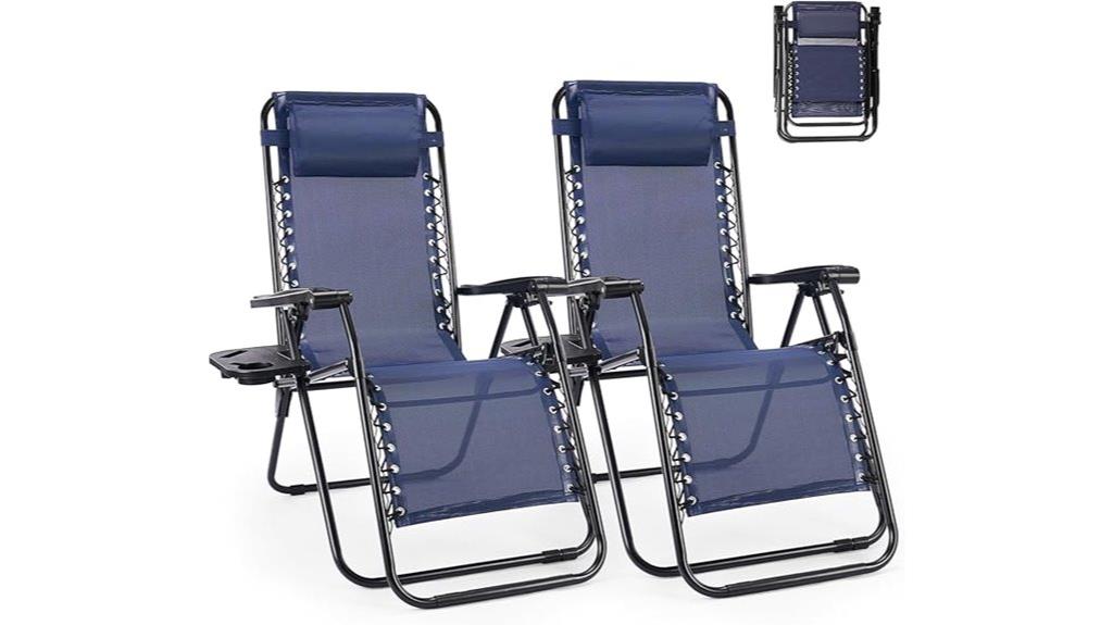 set of two foldable chairs