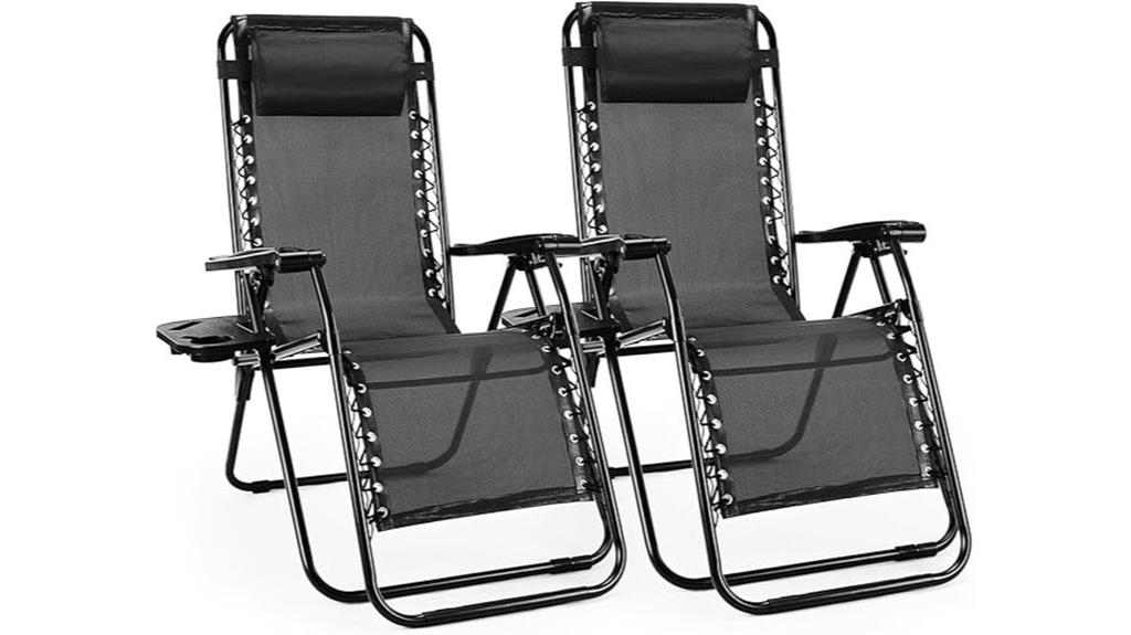 set of two zero gravity chairs