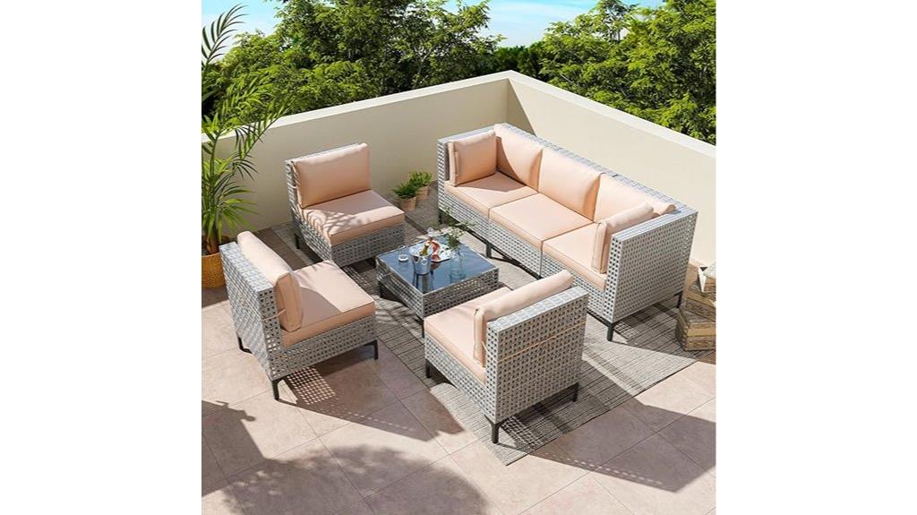 seven piece patio set