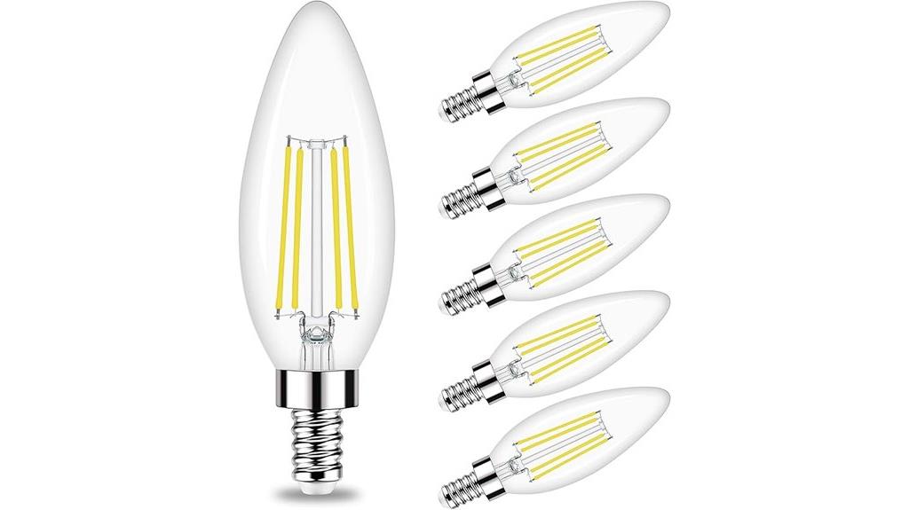 six pack led candelabra bulbs