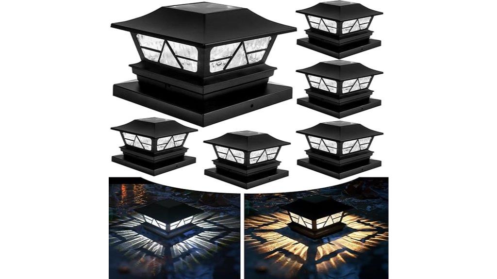 six pack solar post caps