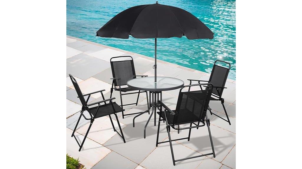 six piece patio dining set