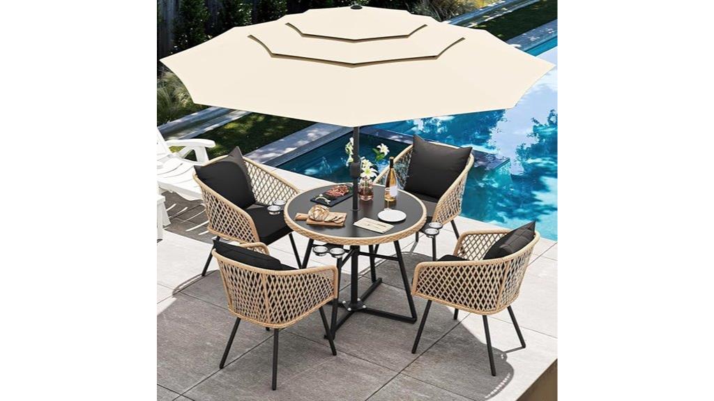six piece patio dining set