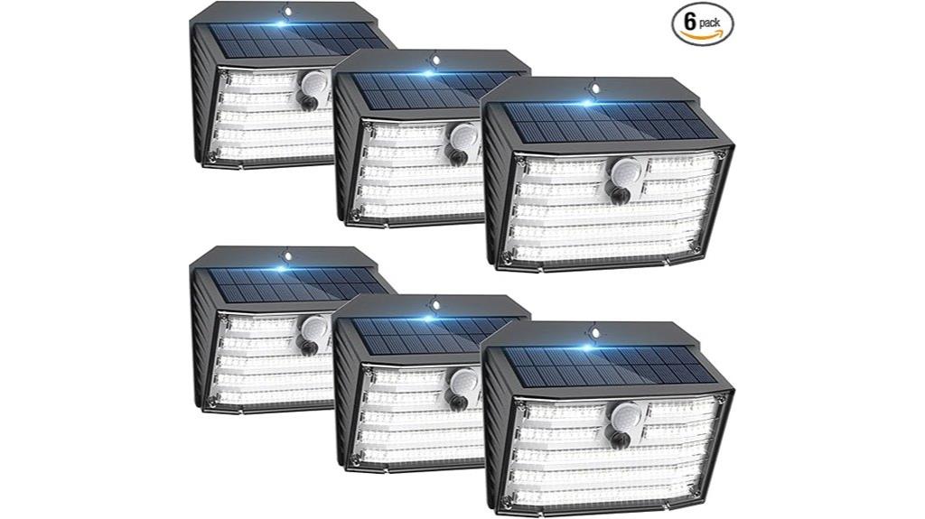 six waterproof solar lights