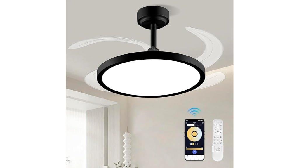 slim ceiling fan with remote