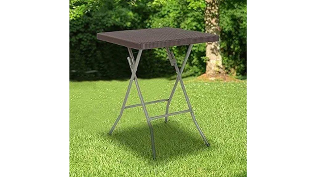 small brown rattan table