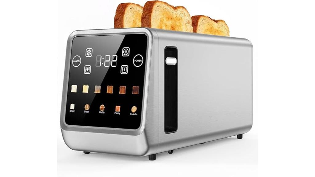 smart 4 slice touchscreen toaster
