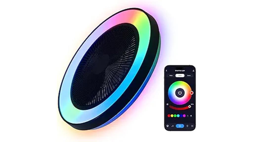 smart black ceiling fan