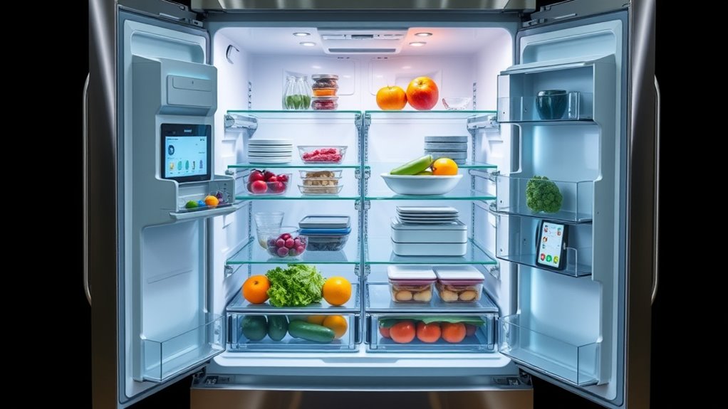 smart fridge with interior cameras