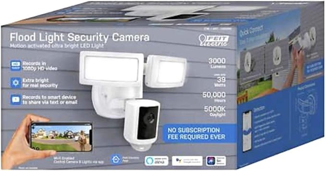 smart led security floodlight