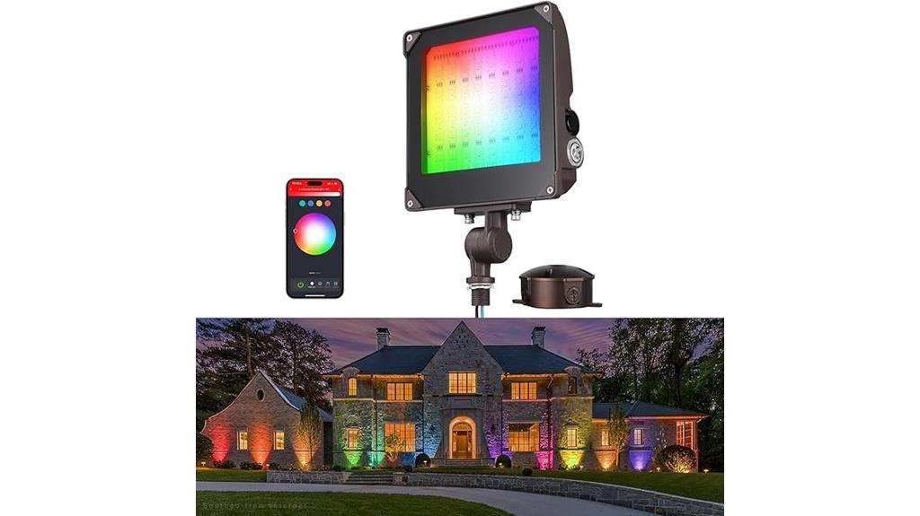 smart rgb led flood light