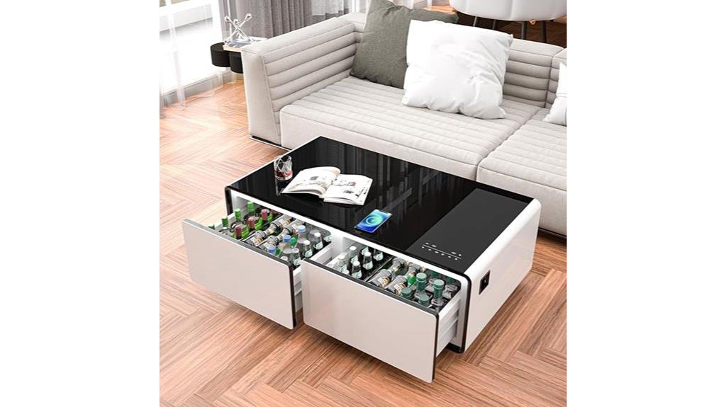 smart table with fridge