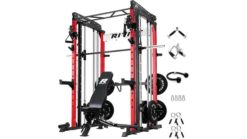 smith machine with crossover