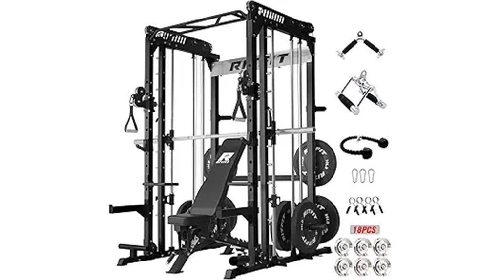 smith machine with crossover