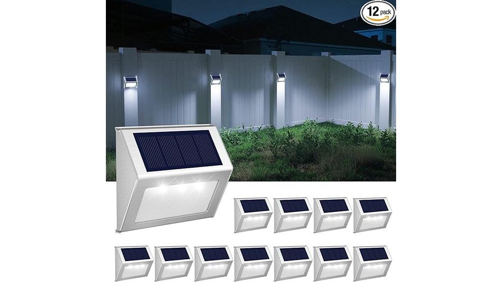 solar fence pathway lights