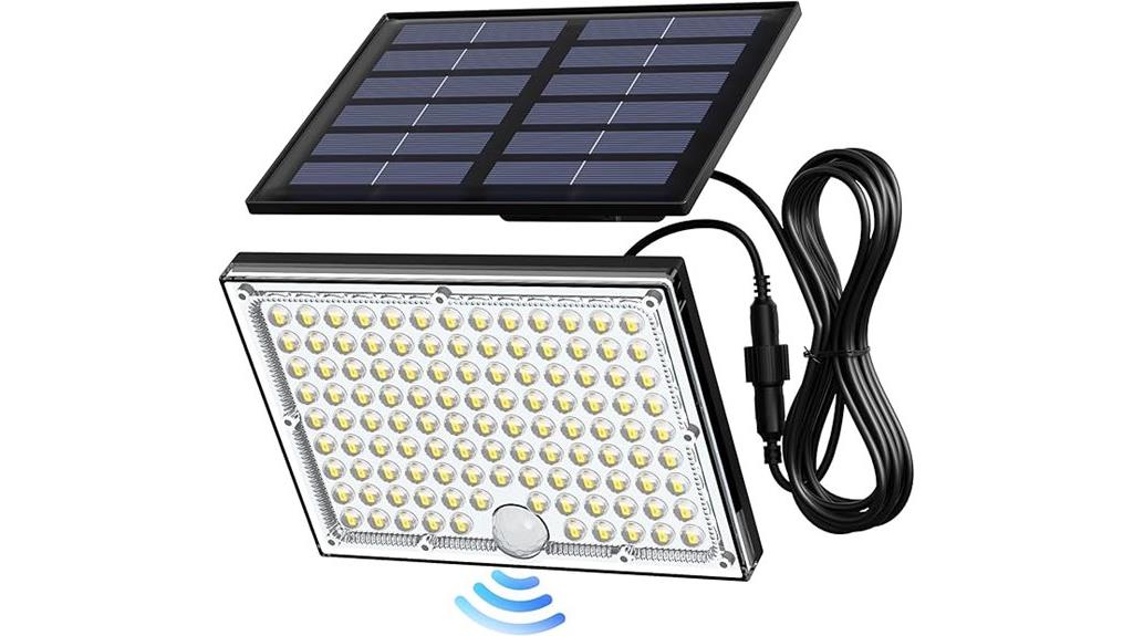 solar flood light with motion