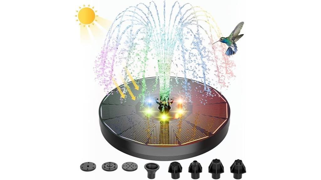 solar led fountain nozzles