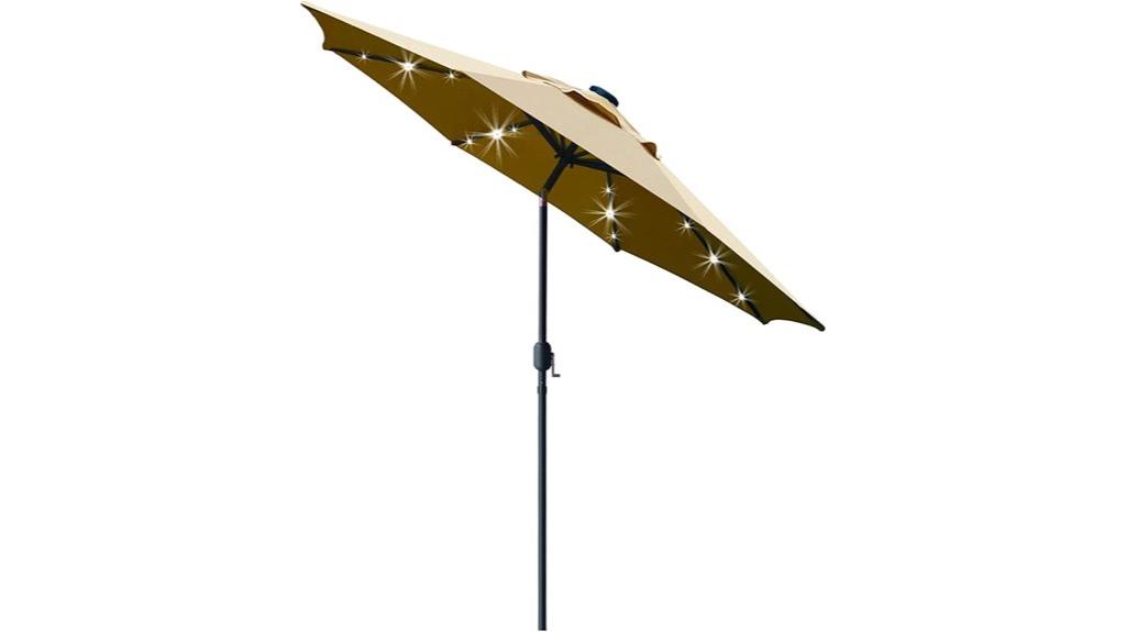 solar led patio umbrella