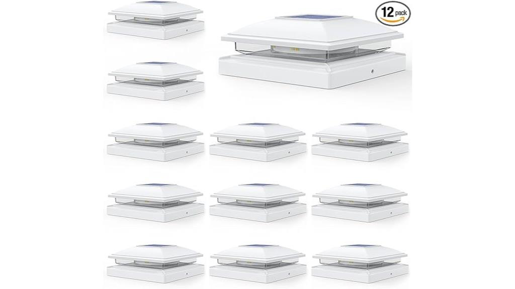 solar post cap lights