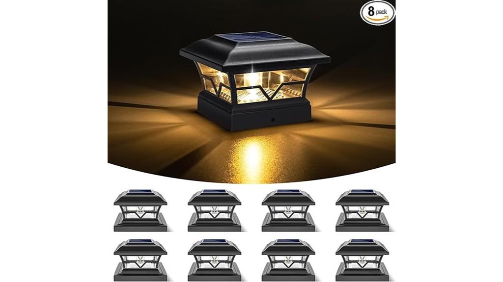 solar post cap lights