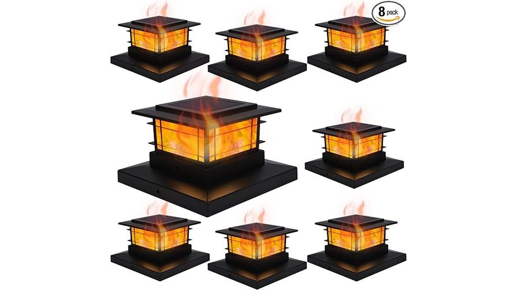 solar post cap lights