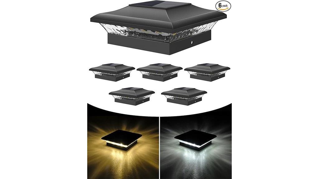solar post cap lights