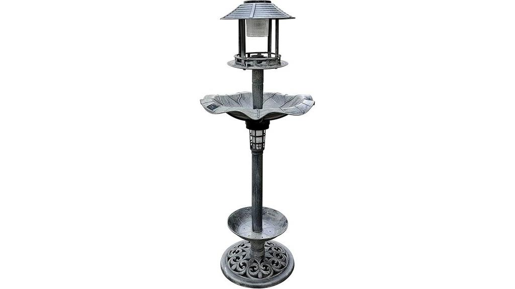 solar powered bird bath