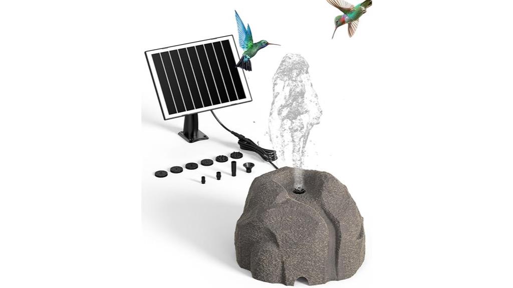 solar powered bird bath fountain