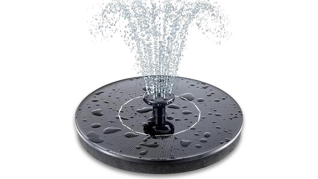 solar powered bird fountain