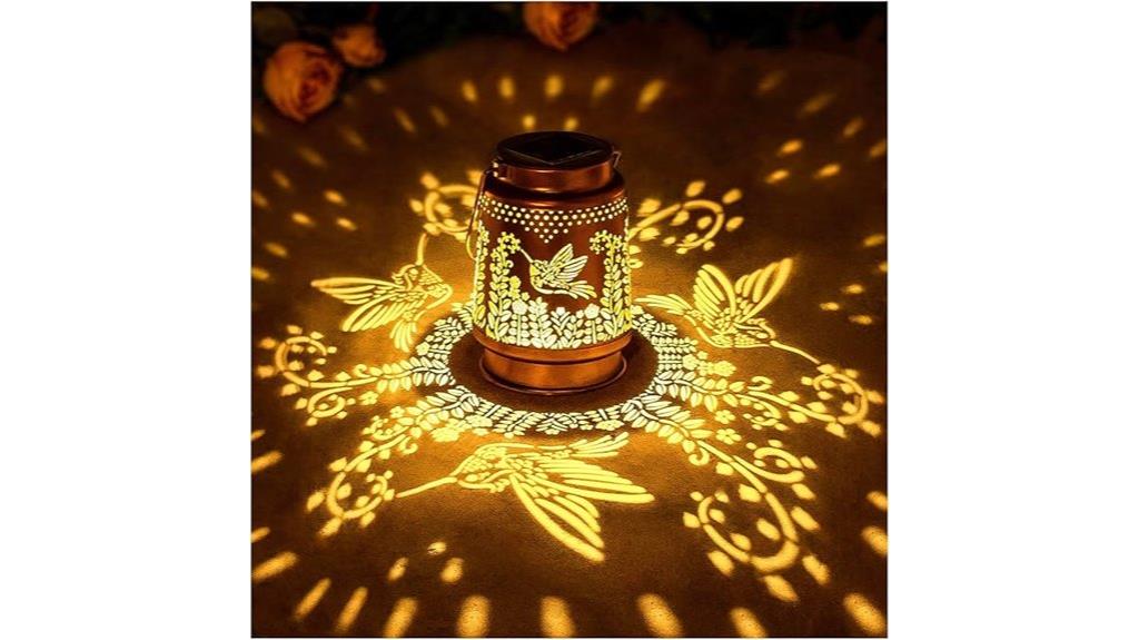 solar powered hummingbird lanterns
