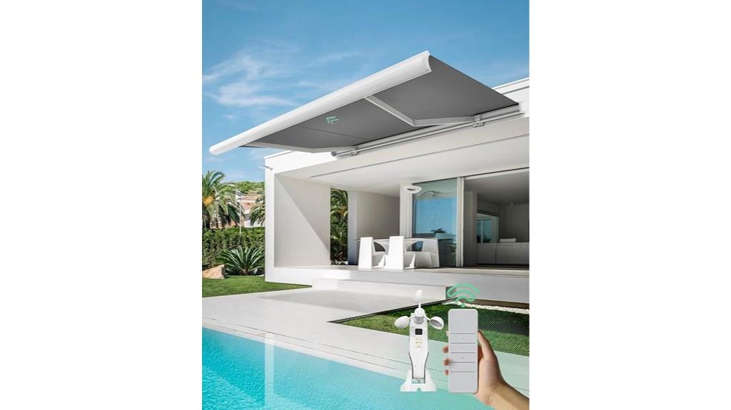solar powered patio awnings