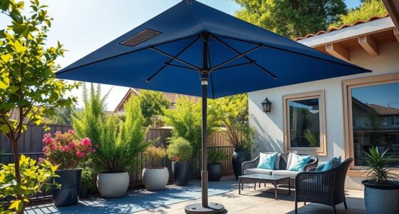 solar powered patio umbrellas