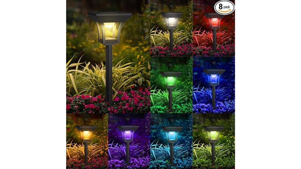 solar rgb pathway lights