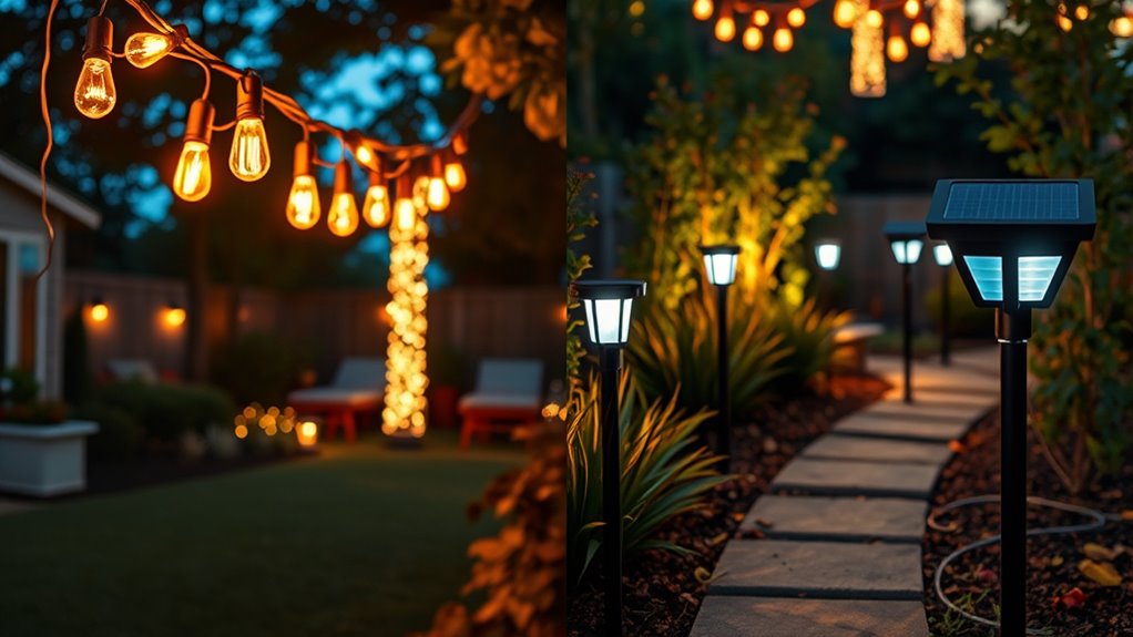 solar vs plug in string lights