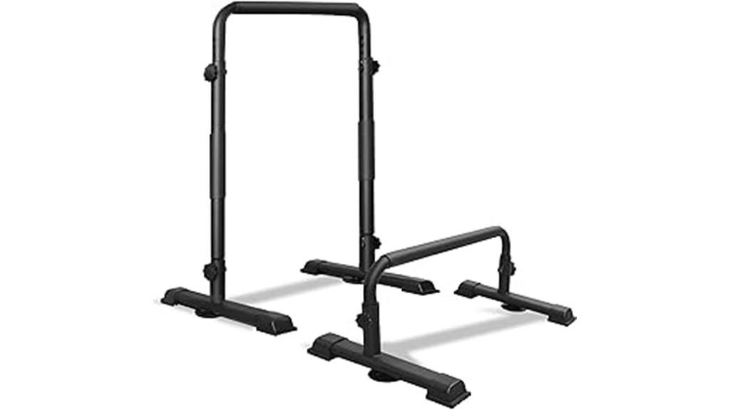 stable adjustable dip station