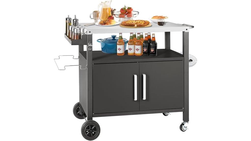 stainless steel grill cart