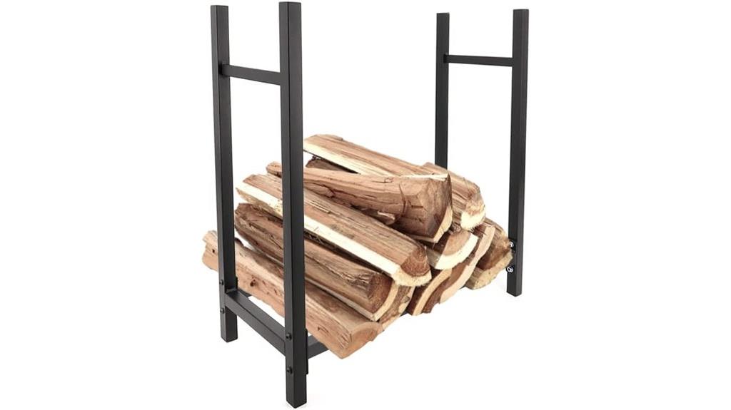 steel 2 foot firewood rack