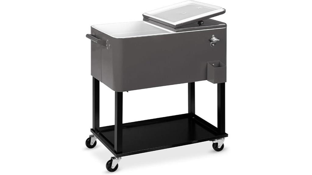 steel rolling cooler cart