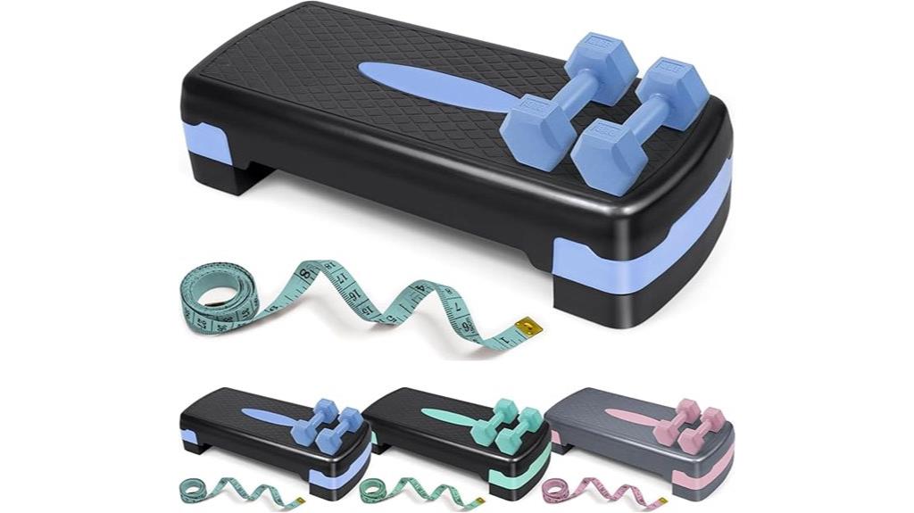 stepper with weights and tape