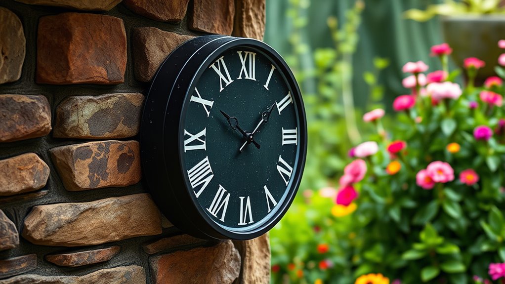 stylish durable outdoor clocks