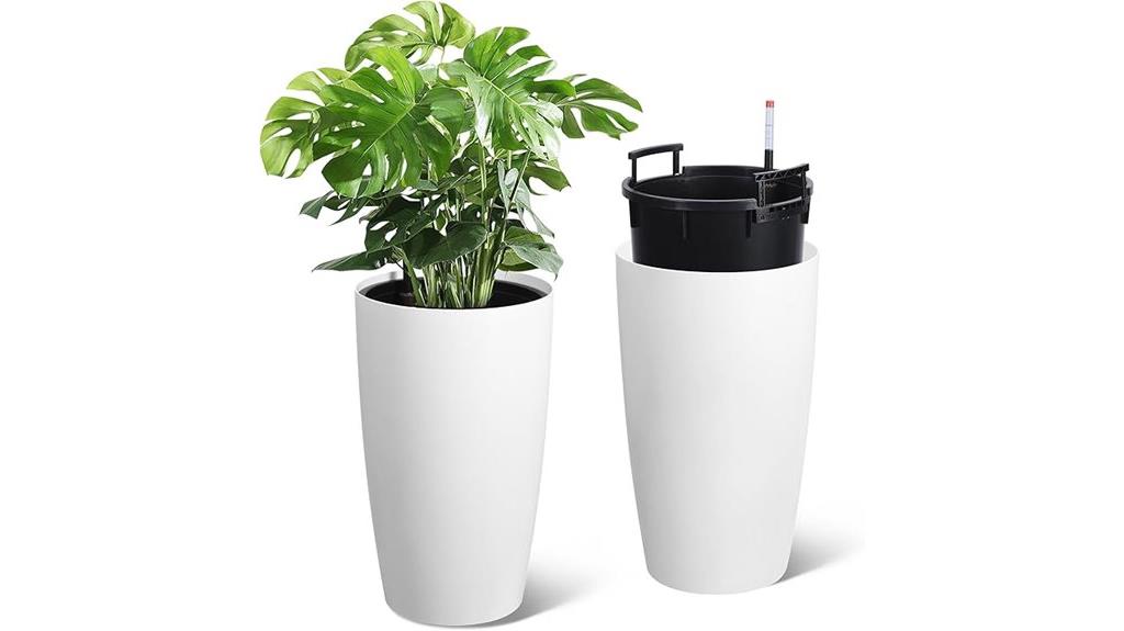 tall 22 inch self watering planters