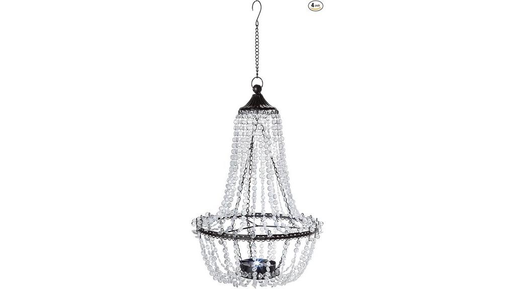 tall metal acrylic chandelier