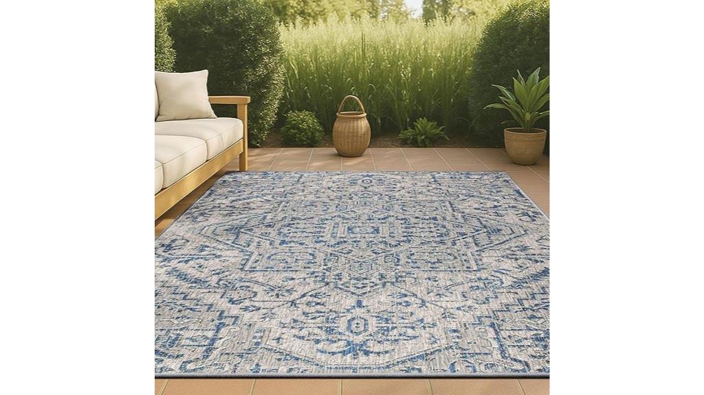 textured medallion area rug