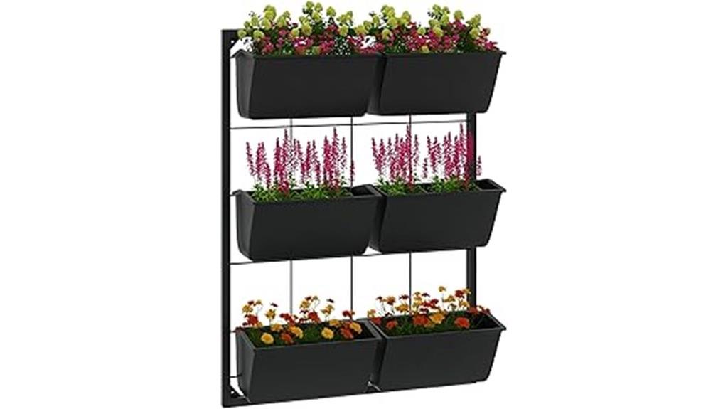 three tier wall planter