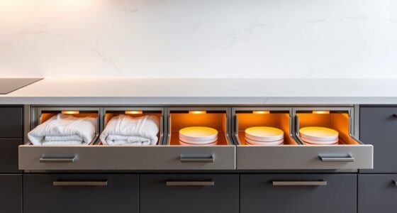 top built in warming drawers