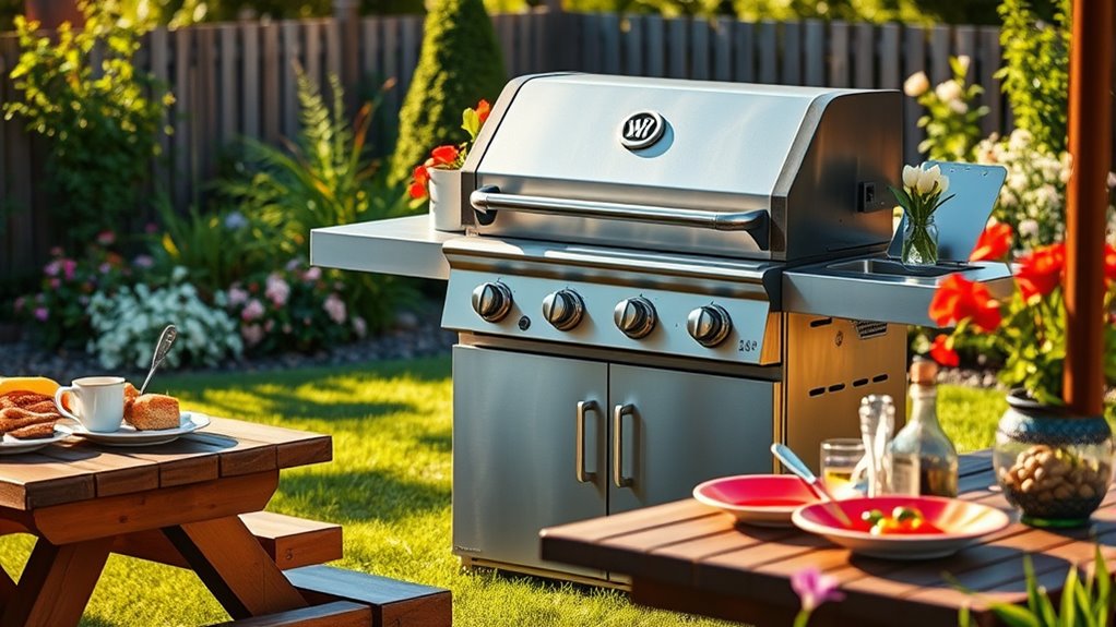 top gas grill side burners