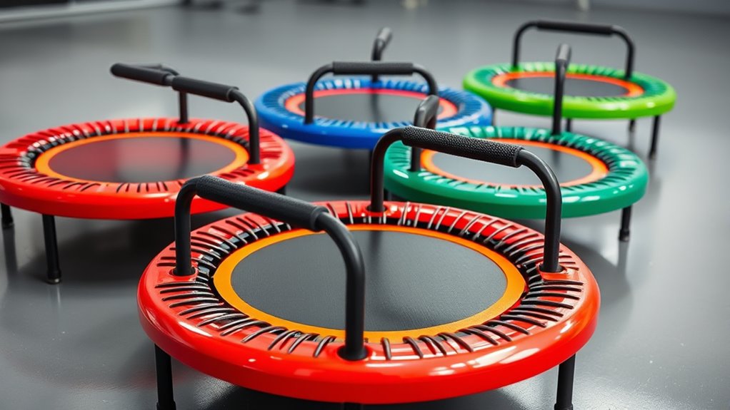 top handle mini trampolines