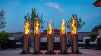 top outdoor propane fire columns